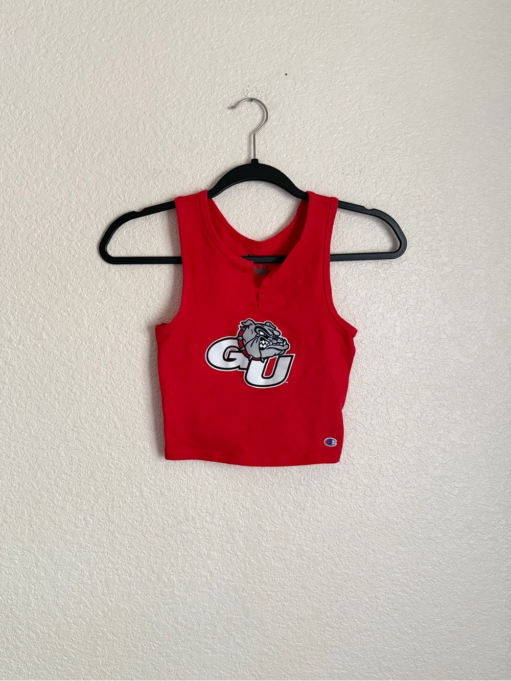 Champion Gonzaga University Bulldogs Women’s Crop Racerback Tank Top XS Red NEW